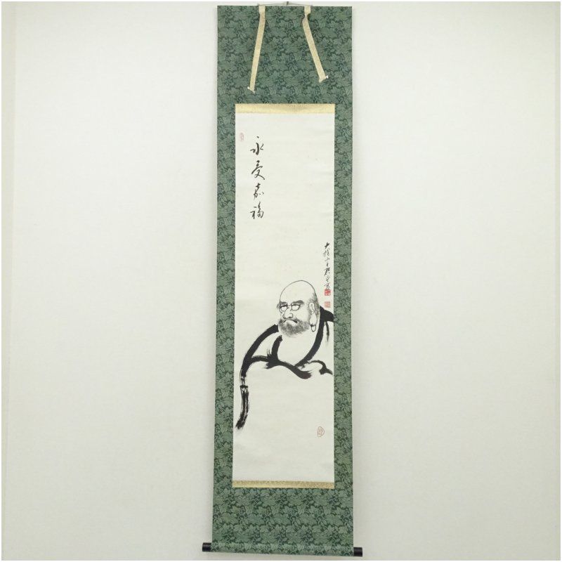 【真作】掛軸　達磨祖師　力強く描かれた禅の祖師像　共箱入　T135 2026年最新】Yahoo!オークション -達磨 掛け軸(絵画)の中古品・新品