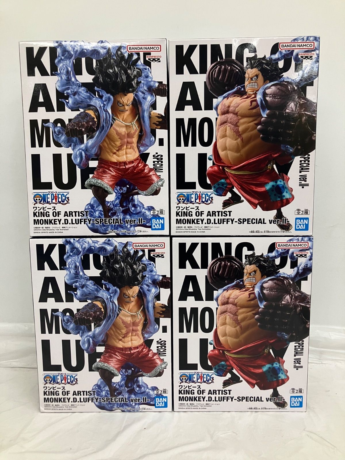 未開封 ワンピース KING OF ARTIST MONKEY.D.LUFFY 2種4個セット