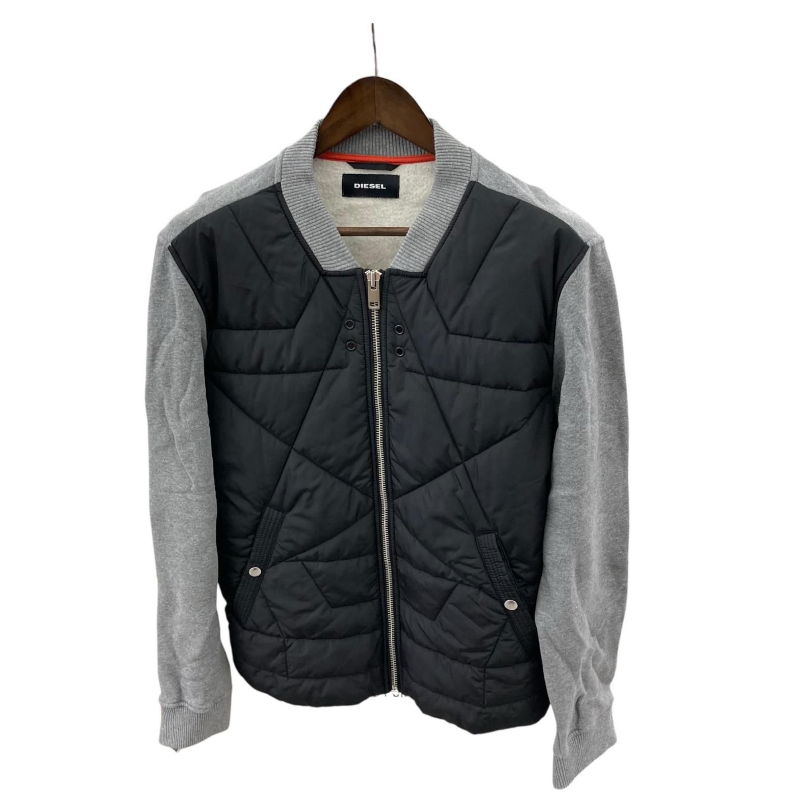 DIESEL キルティングニットジャケット 186000 現状品 DIESEL ディーゼル キルティングジャケット L グレー