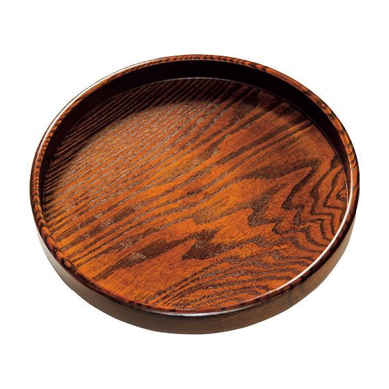 木製 尺茶盆 CH3 実寸/φ30×4㎝ 材質/木製漆塗