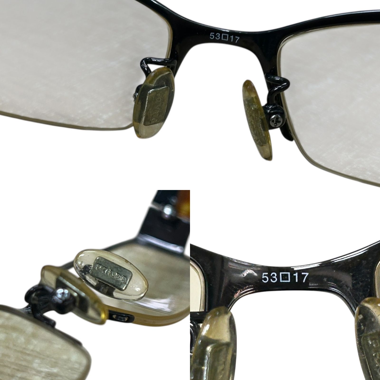 PRADA (プラダ) チタンフレーム メガネ 眼鏡 日本製 VPR661 53口17 140
