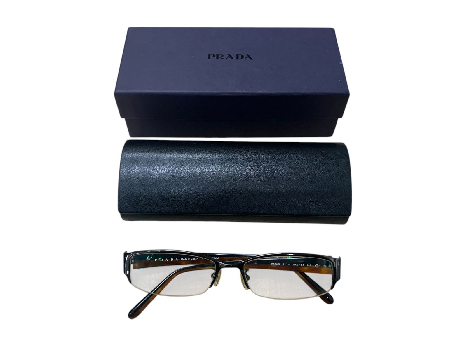 PRADA (プラダ) チタンフレーム メガネ 眼鏡 日本製 VPR661 53口17 140