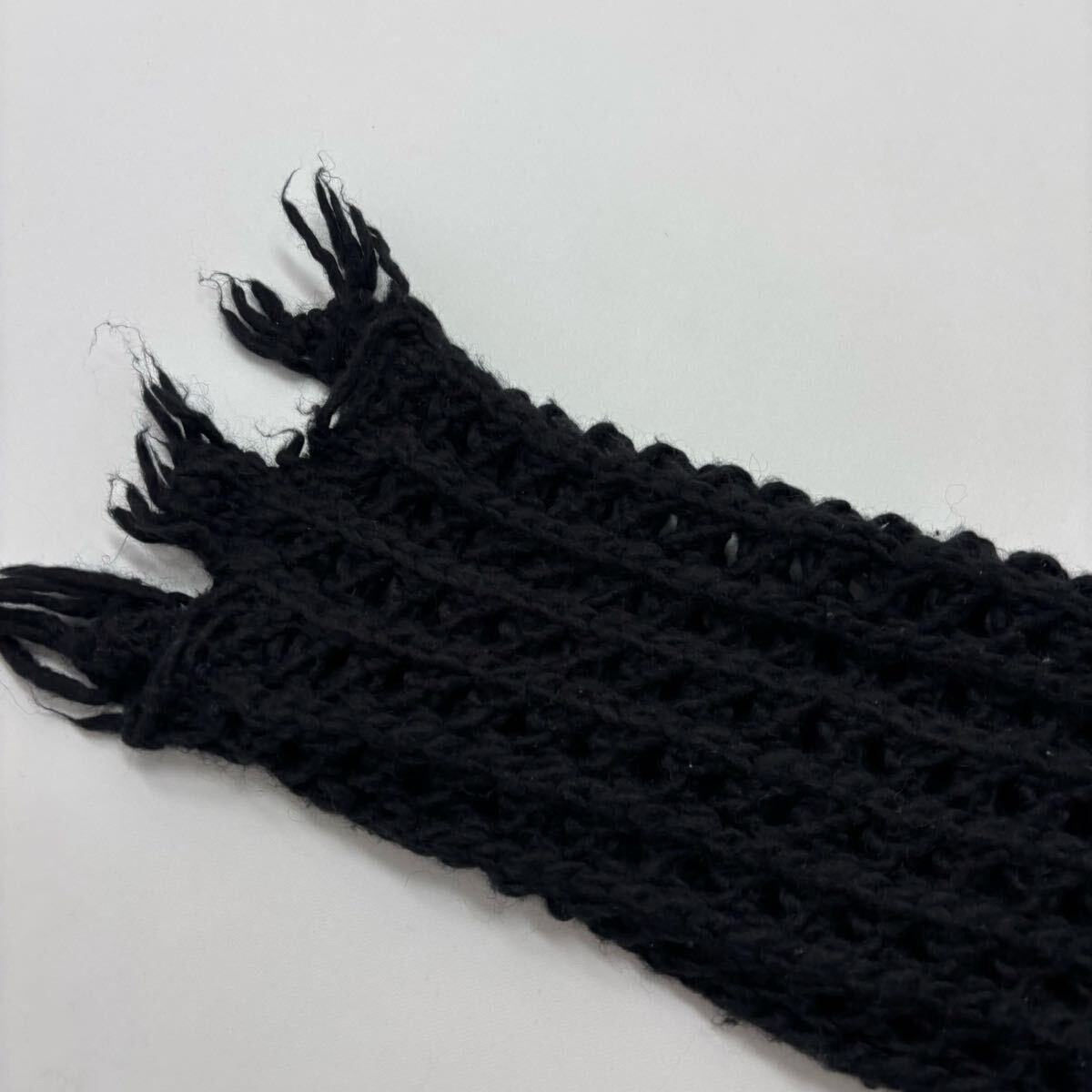 Rosen Kreuz ローゼンクロイツ メッシュ フリンジ ニット BLACK