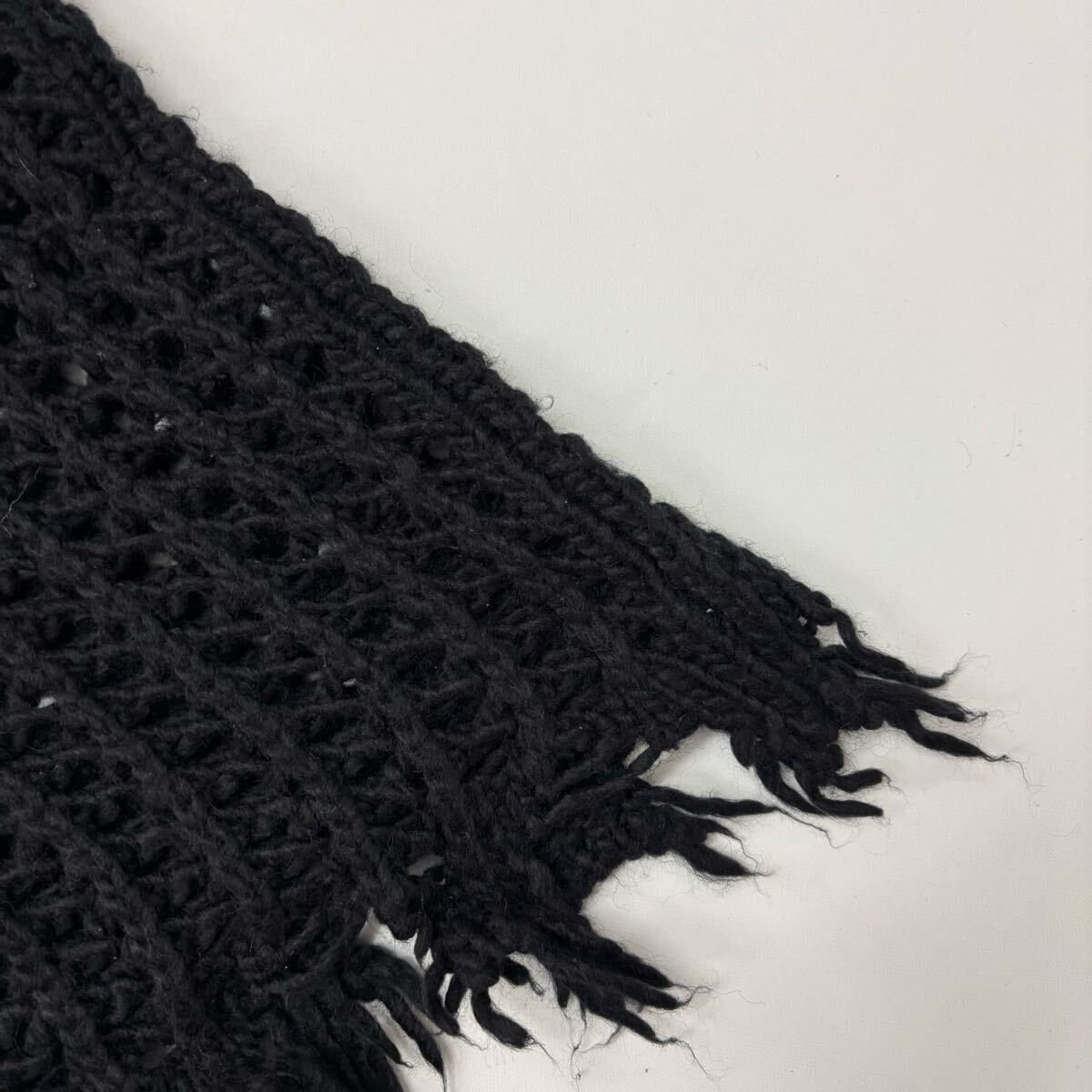 Rosen Kreuz ローゼンクロイツ メッシュ フリンジ ニット BLACK