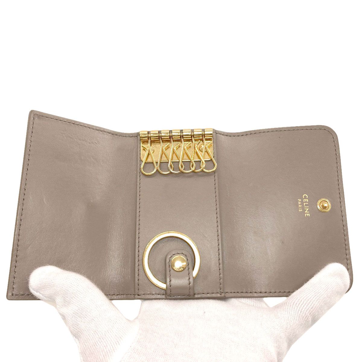 CELINE セリーヌ トリオンフ キーケース カーフ レディース [中古 
