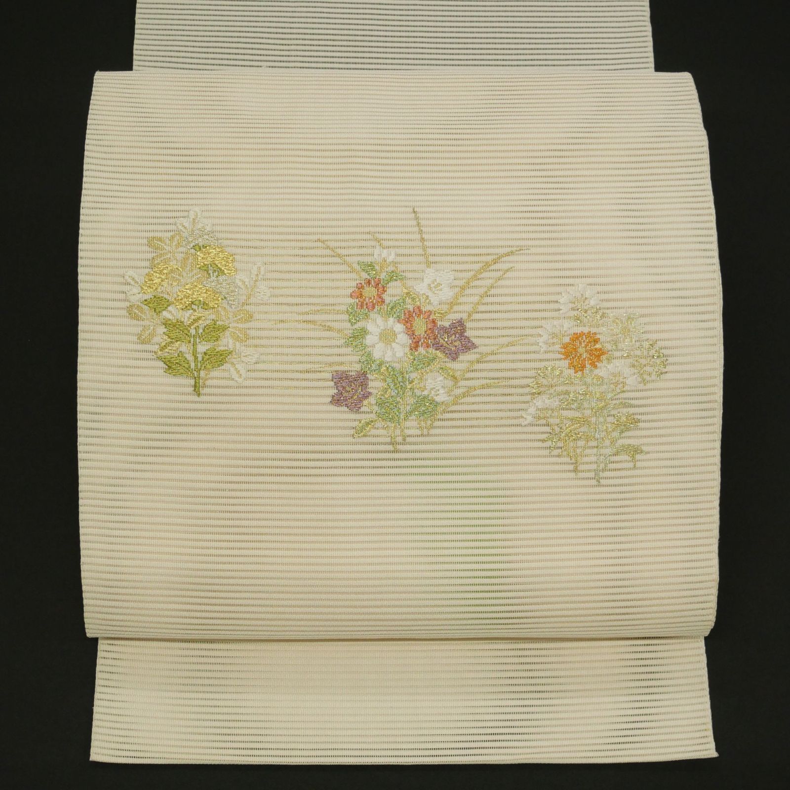 中古美品】｜夏帯｜名門 河村織物 謹製｜絽綴れ｜八寸名古屋帯｜お 