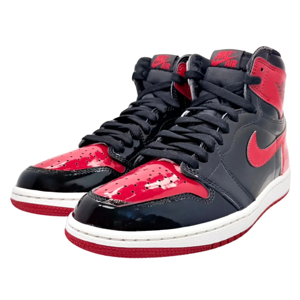 人気 NIKE AIR JORDAN 1 HIGH OG PATENT BRED エア ジョーダン 1 ハイ 