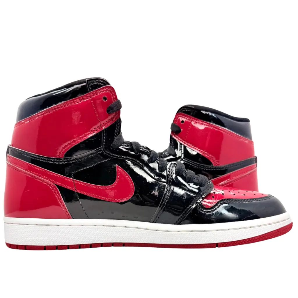 人気 NIKE AIR JORDAN 1 HIGH OG PATENT BRED エア ジョーダン 1 ハイ 