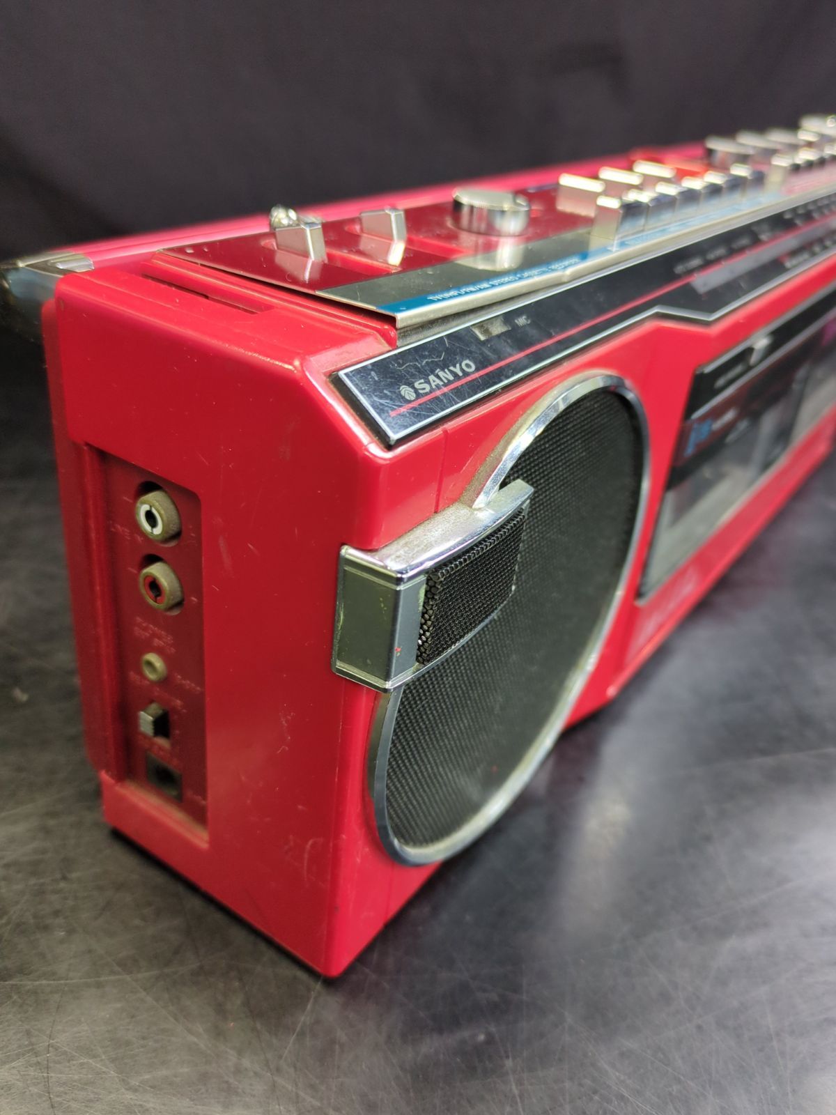 サンヨー ラジカセ MR-WU4 MK2 ジャンク D39488】SANYO サンヨー MR-WU4 MKⅡ(R) ラジカセ 赤 動作未確認につき
