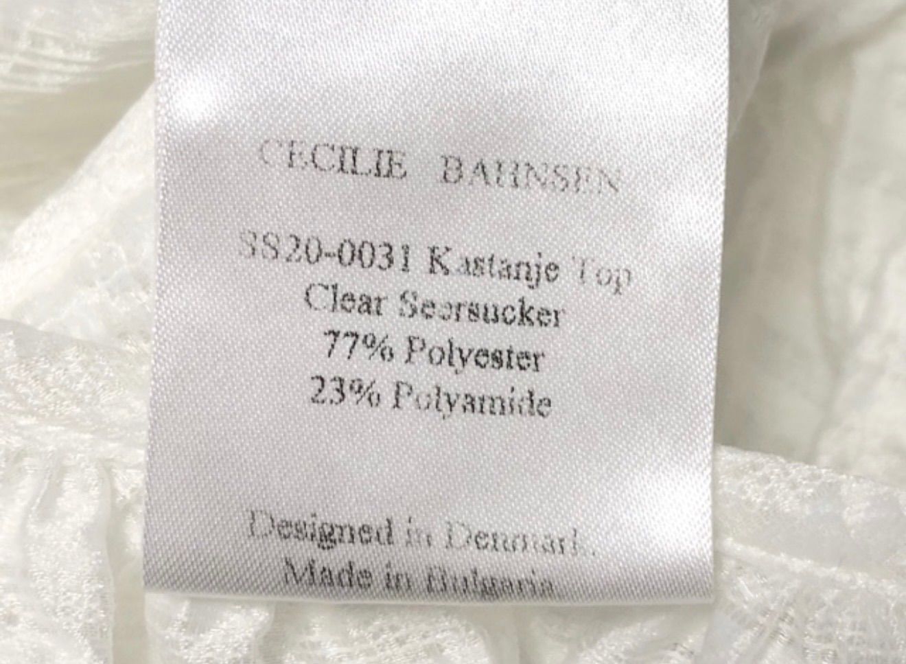 CECILIE BAHNSEN Kastanje パフスリーブ ブラウス Drawer（ドゥロワー）の「〈CECILIE BAHNSEN（セシリー バンセン