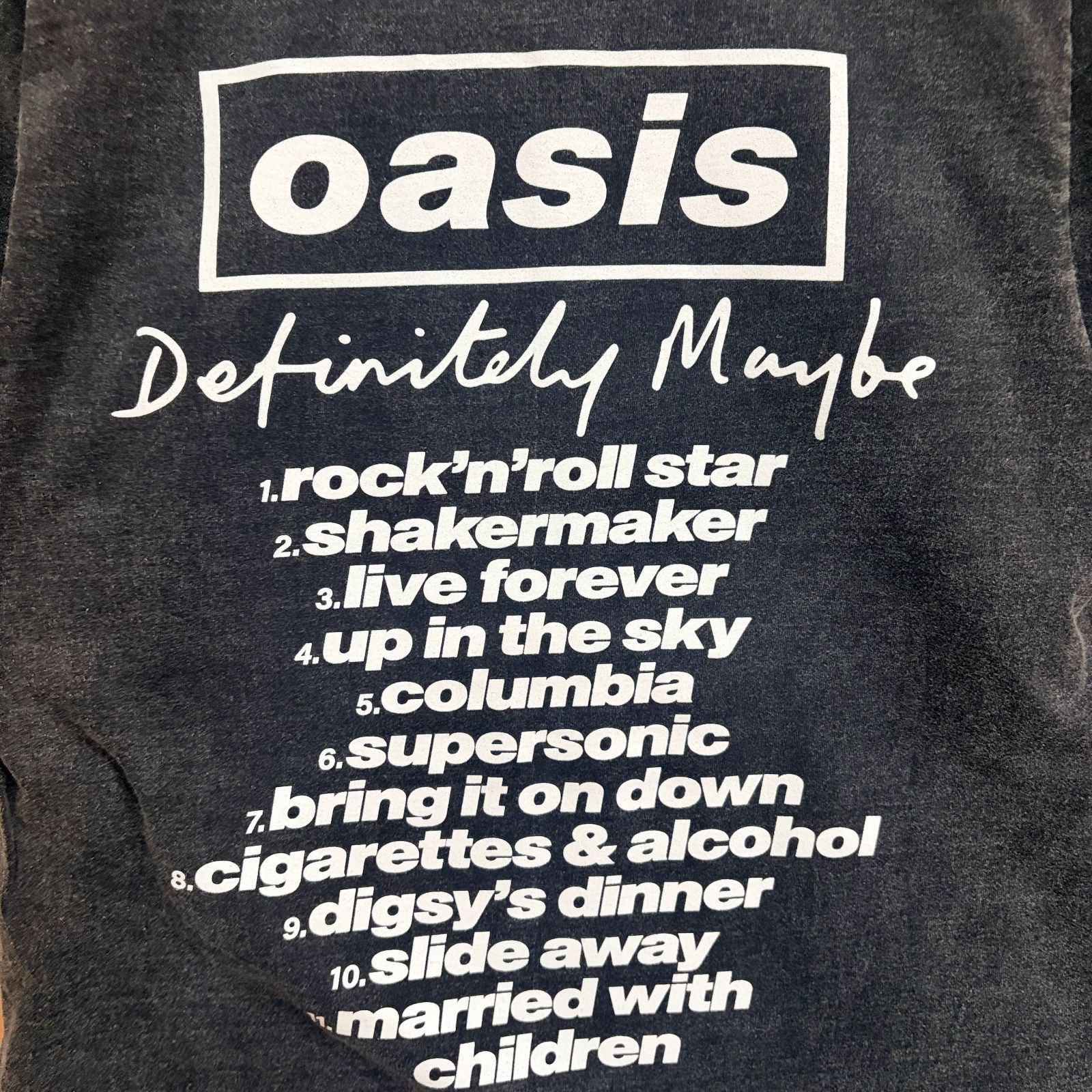 新品 Oasis Tシャツ L オアシス 1stアルバム ジャケ写 両面プリント デ