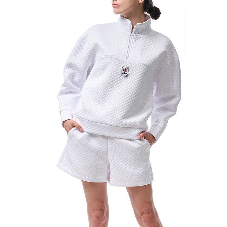 【新品】prince（プリンス）レディース ウィメンズ テニスウェア ハーフパンツ UVケア、 膨れジャガード素材 キルティング 　ホワイト　WF5348-146