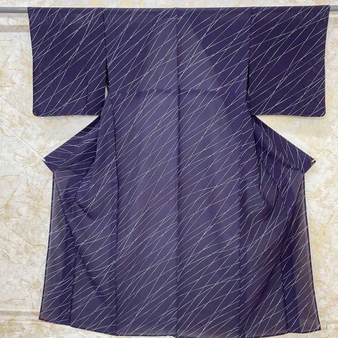 kimono+one◇kimonoarisa◇美品◇夏物◇夏着物◇絽織◇小紋◇裄長