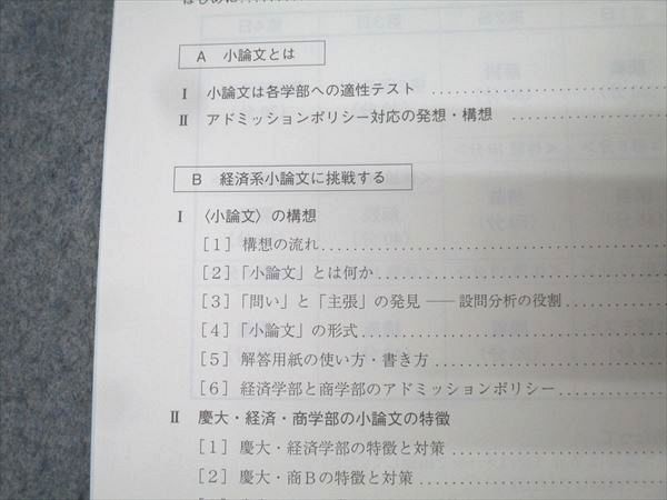 駿台 慶應義塾大学 慶大対策論文 経済・商学部/小論文のキーワード