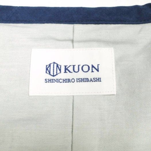 KUON クオン 日本製 Vintage Boro Patchwork V-neck Jacket ヴィンテージ襤褸パッチワークVネックジャケット BJK05 M NAVY 久遠 定価275,000円 アウター【新古品】【中古】【KUON】 新品 KUON クオン 日本製 Vintage Boro Patchwork V-neck Jacket