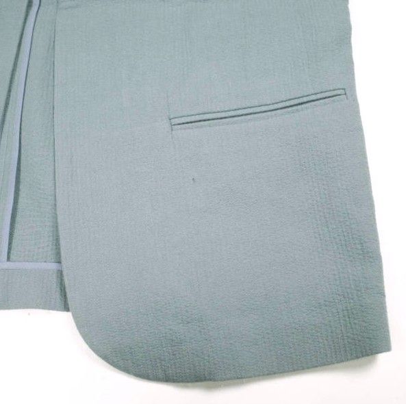 seya. セヤ 20SS 日本製 COLLARLESS JACKET SASHIKO TRIPLE COTTON カラーレスジャケット 刺し子トリプルコットン BW06-4 L BLUE GREY 定価86,680円 Season#06 ノーカラー Cristaseya アウター【新古品】【中古】【seya.】 新品 seya. セヤ 20SS 日本製 COLLARLESS JACKET SASHIKO TRIPLE