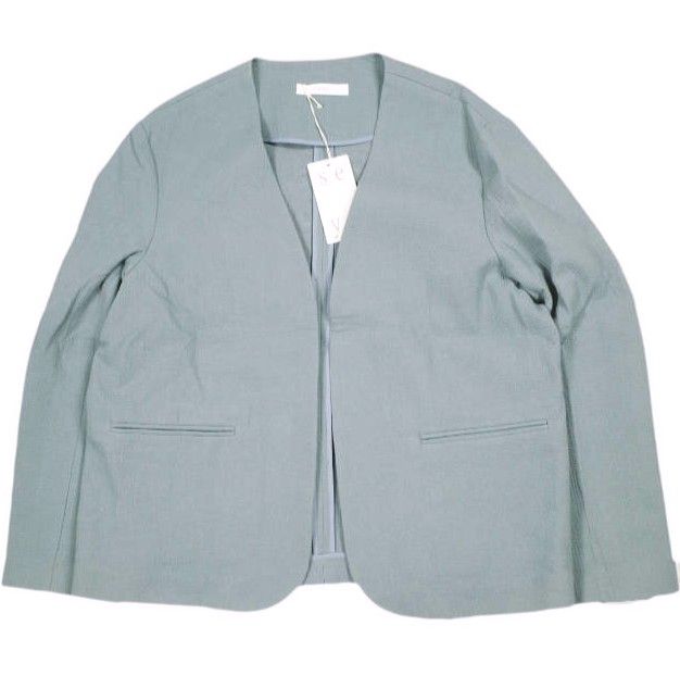 新品 seya. セヤ 20SS 日本製 COLLARLESS JACKET SASHIKO TRIPLE