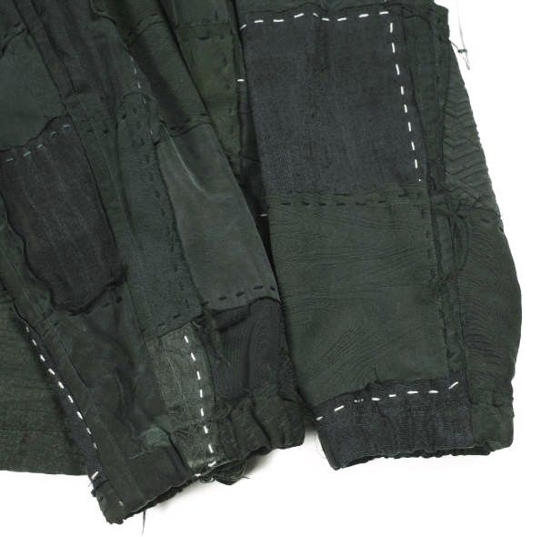 KUON クオン 20SS 日本製 パッチワーク 襤褸 コーチジャケット 2001-JK02 M BLACK 久遠 定価198,000円 シルク アウター【中古】【KUON】 KUON クオン 20SS 日本製 パッチワーク 襤褸 コーチジャケット 2001