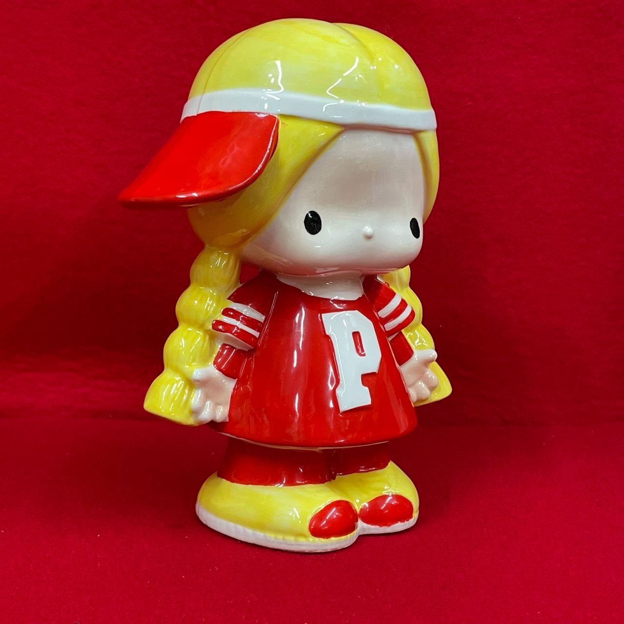 サンリオ パティー＆ジミー 貯金箱 当時物 陶器製 昭和レトロ N-23