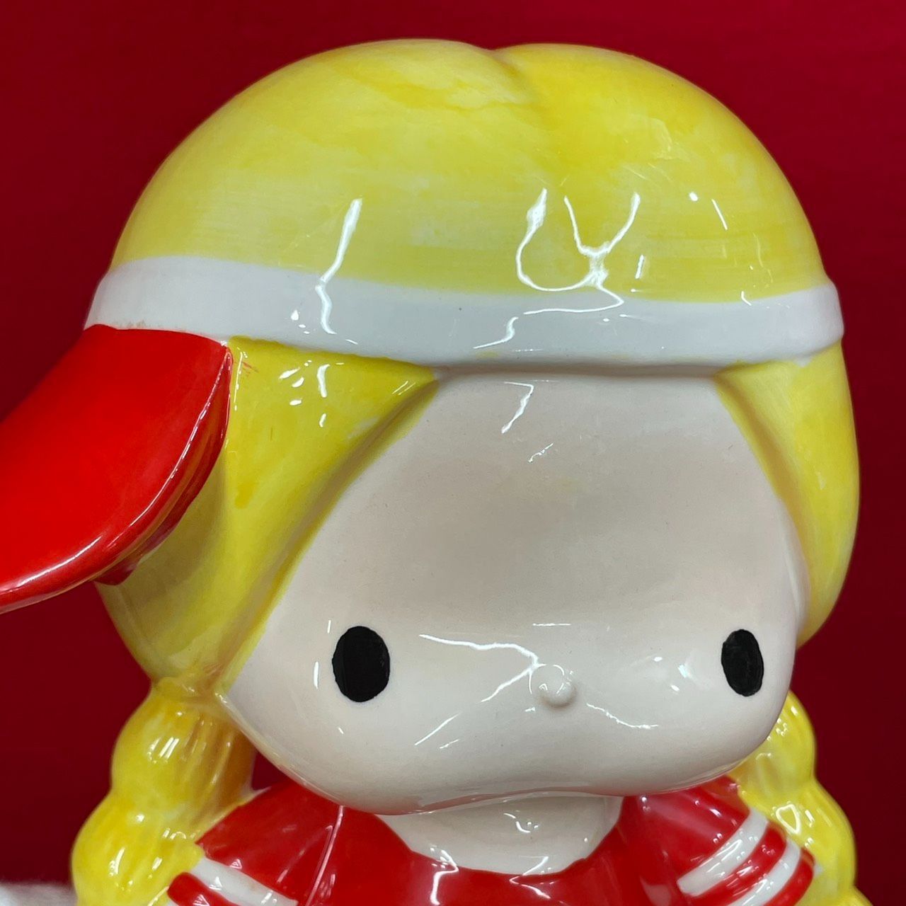 サンリオ パティー＆ジミー 貯金箱 当時物 陶器製 昭和レトロ N-23