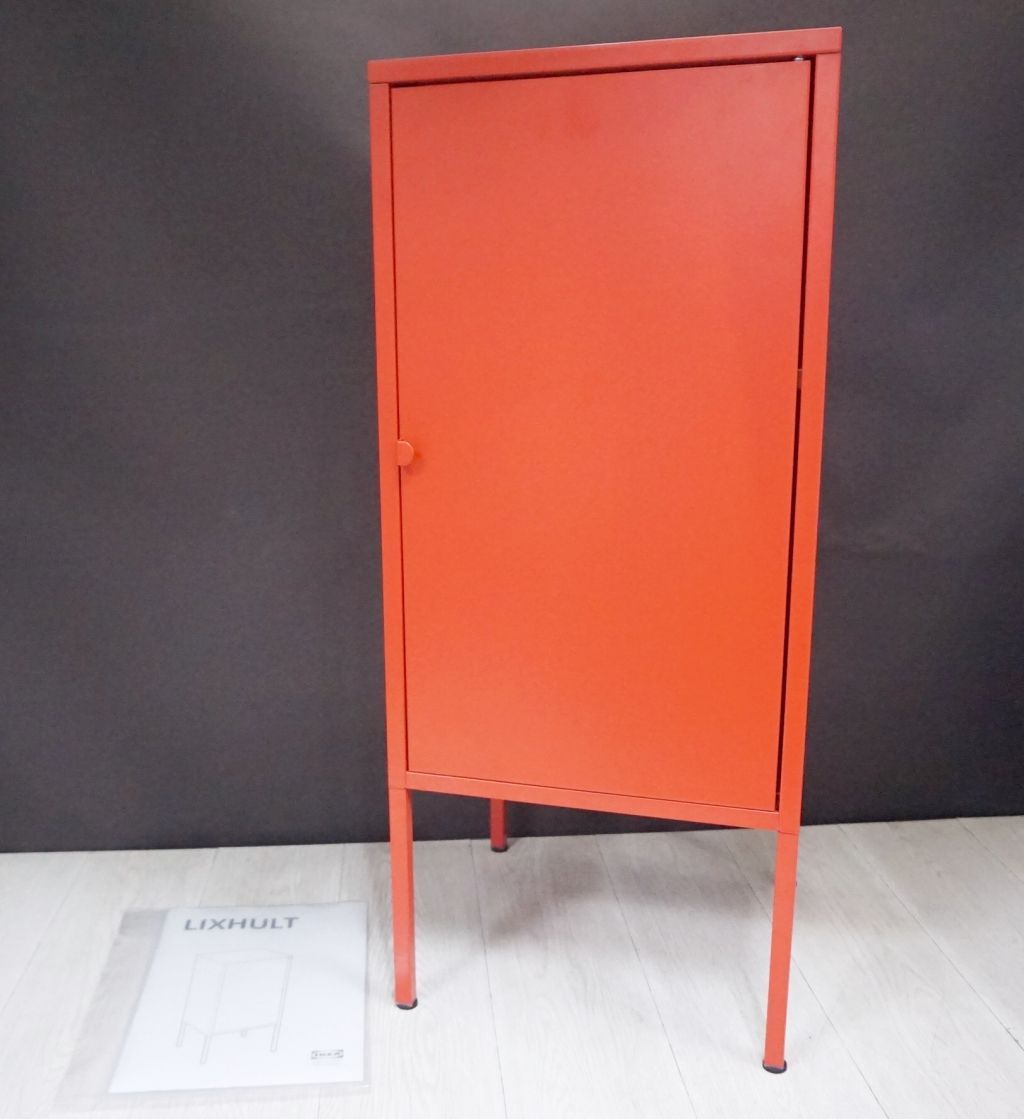 廃番カラー】イケア LIXHULT リックスフルト キャビネット 35x60 cm 赤