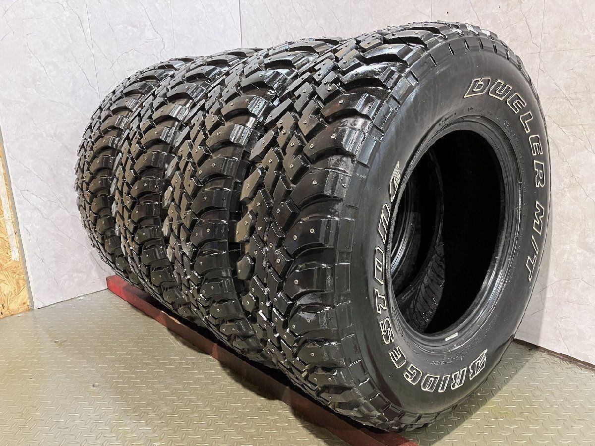 BS BRIDGESTONE DUELER M/T 673 LT265/75R16 112/109S 16インチ スパイクタイヤ 夏タイヤ 4本 バリ溝 ホワイトレター ランクル等　(KTQ034)