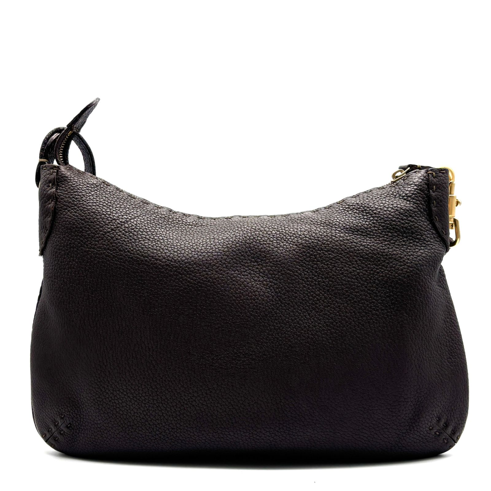 美品 FENDI フェンディ セレリア ショルダーバッグ ワンショルダー クオイオローマ レザー 本革 焦茶 ダークブラウン ハンドステッチ 鞄 肩掛け 手提げ イタリア製 レディース ウィメンズ ギフト プレゼント 希少 レア 激レア 逸品 高級 FENDI - 美品 FENDI フェンディ セレリア ショルダーバッグ ワン