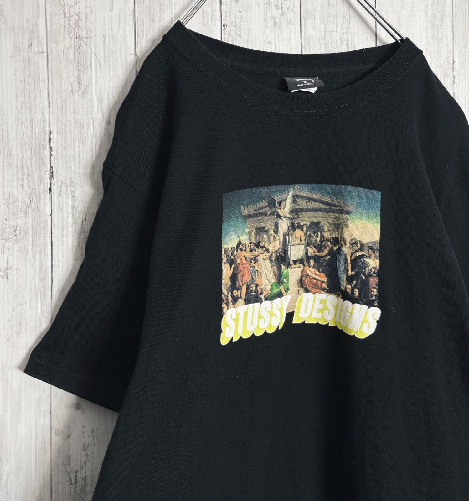 国内正規品】ステューシー STUSSY Designs プリント ブラック 半袖T 