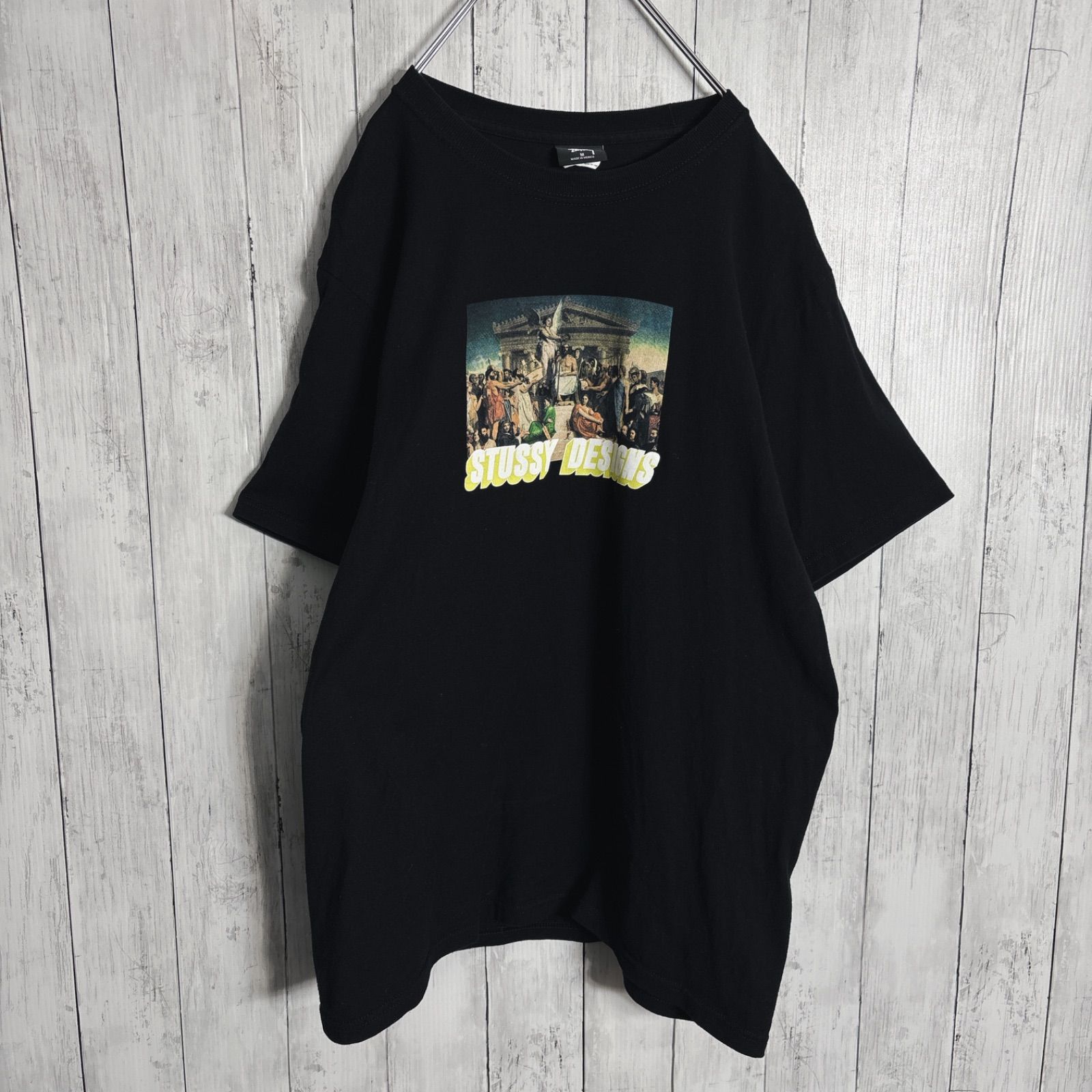 国内正規品】ステューシー STUSSY Designs プリント ブラック 半袖T 
