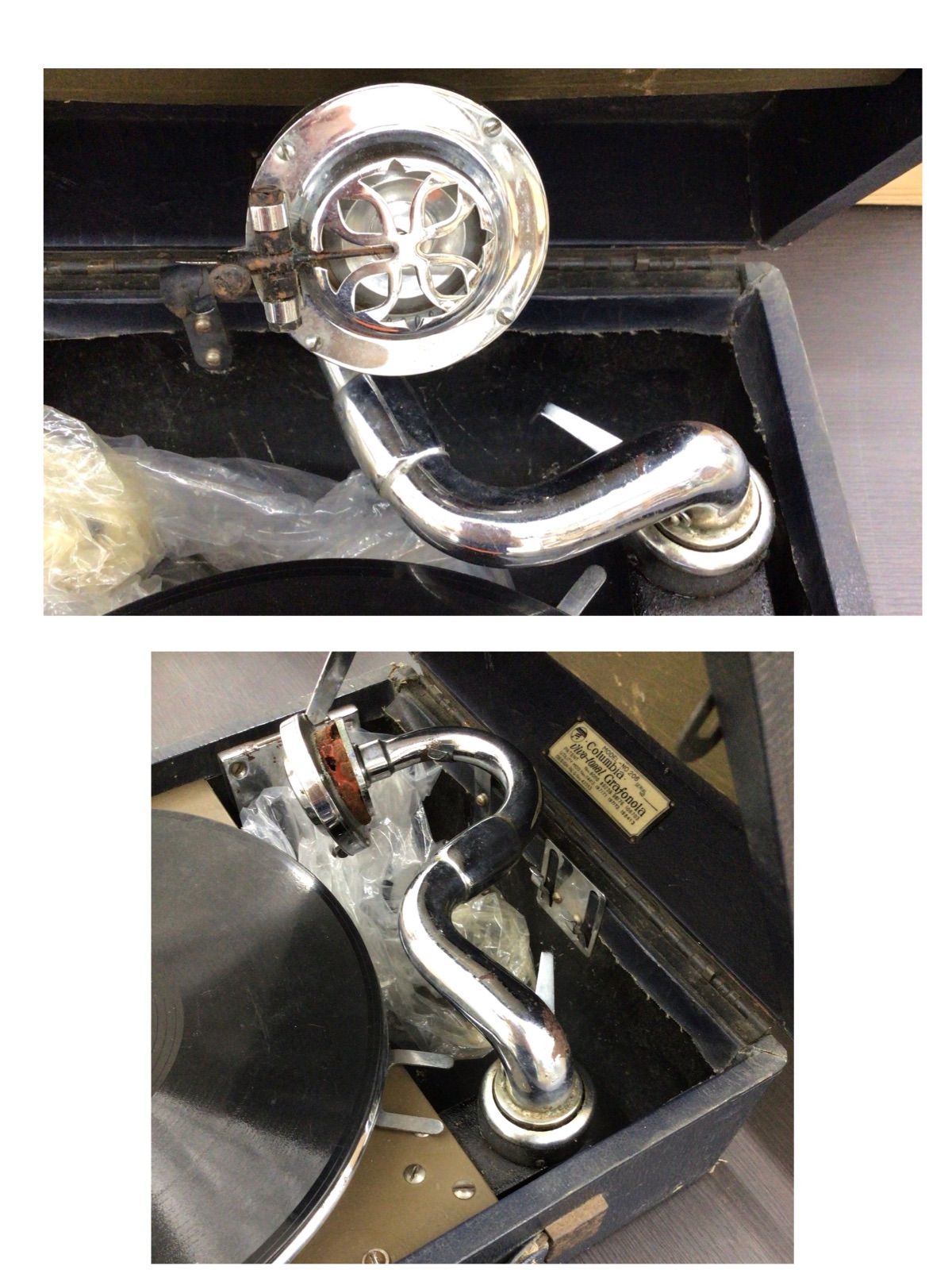 中古・現状品】コロムビア 蓄音機 viva-tonal Grafonola NO'206（替え