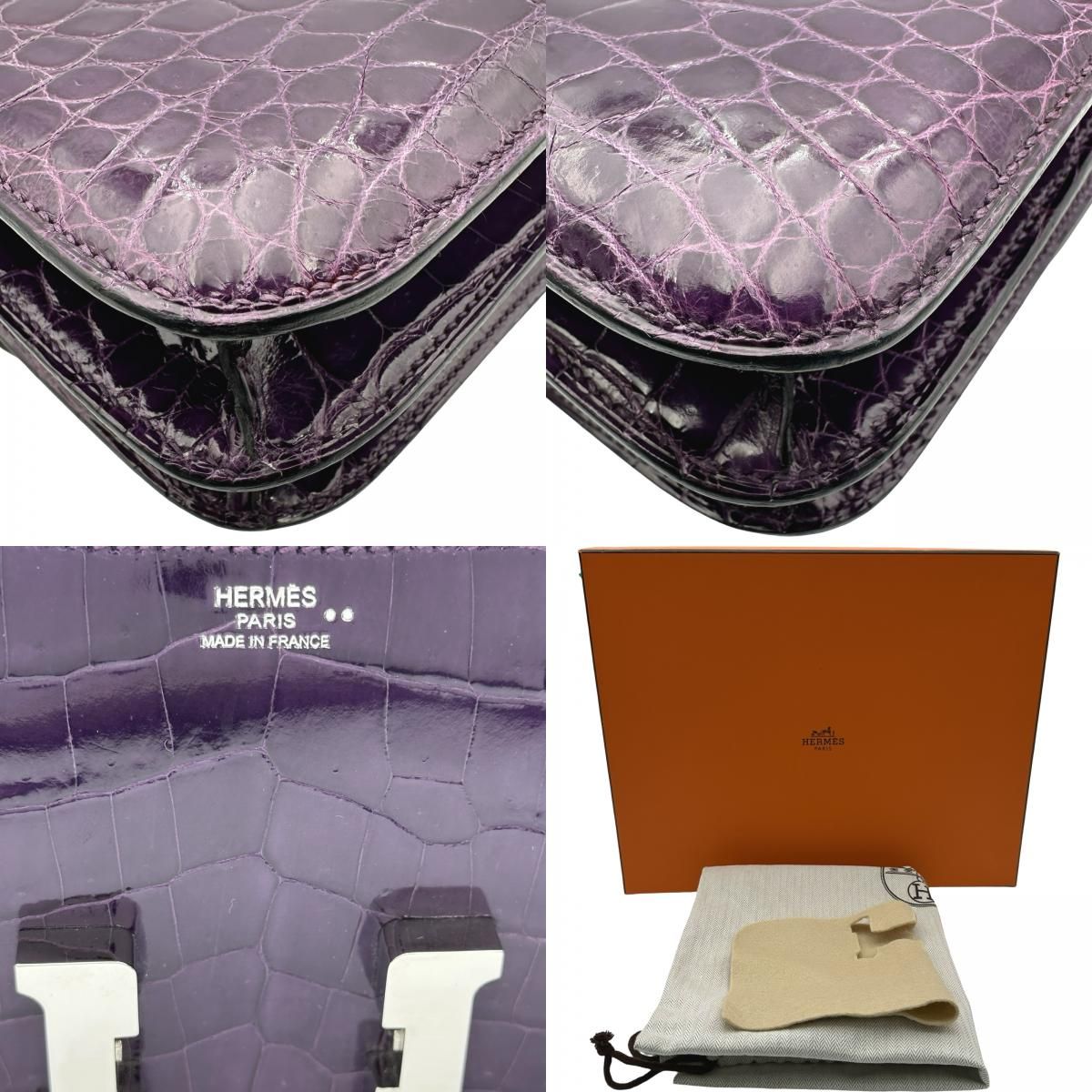 エルメス HERMES コンスタンスエラン □R刻 アメジスト シルバー金具