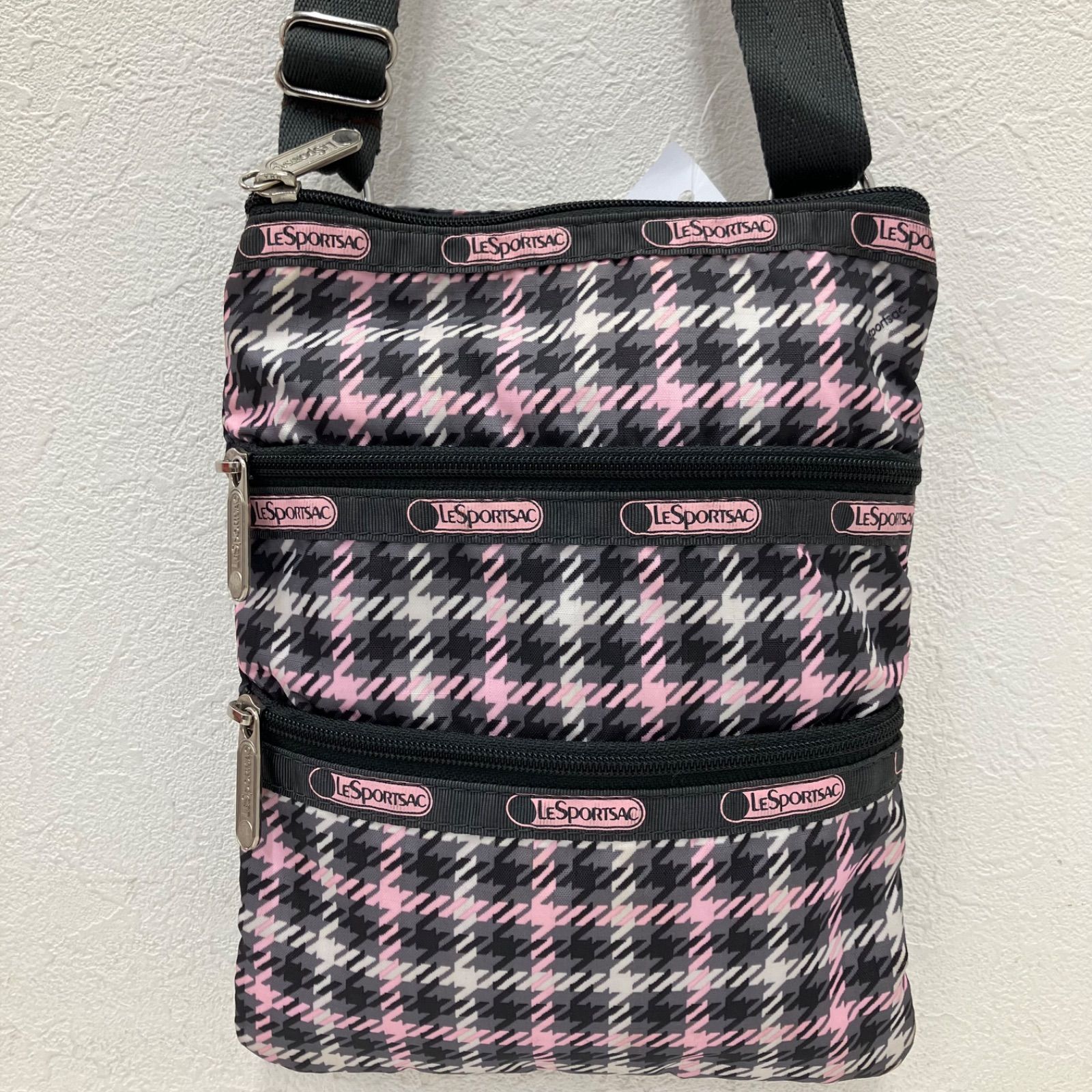 2110 LeSportsac レスポートサック ショルダーバッグ グレー ピンク 肩 