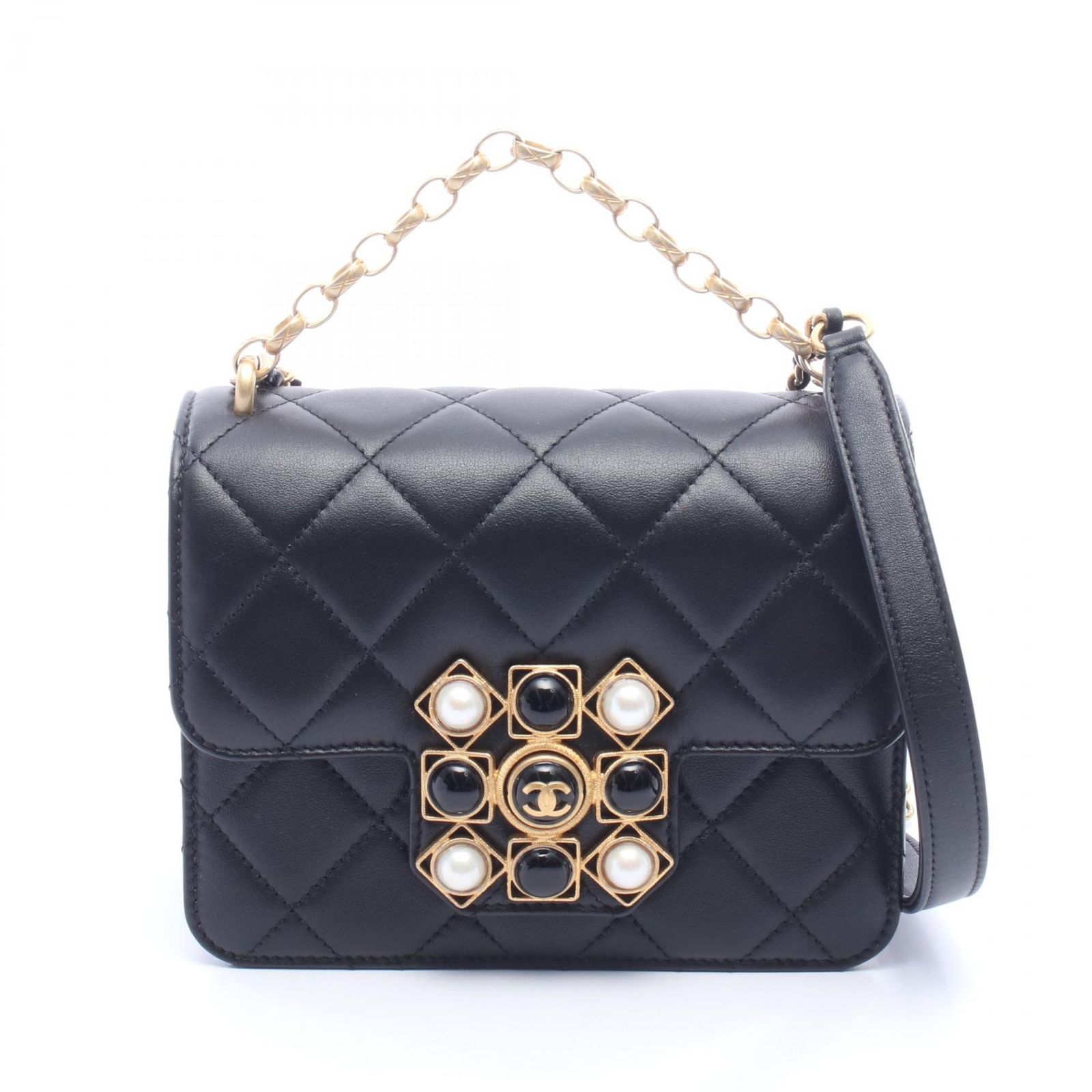 シャネル CHANEL ショルダーバッグ マトラッセ AS1889 ブラック レザー 