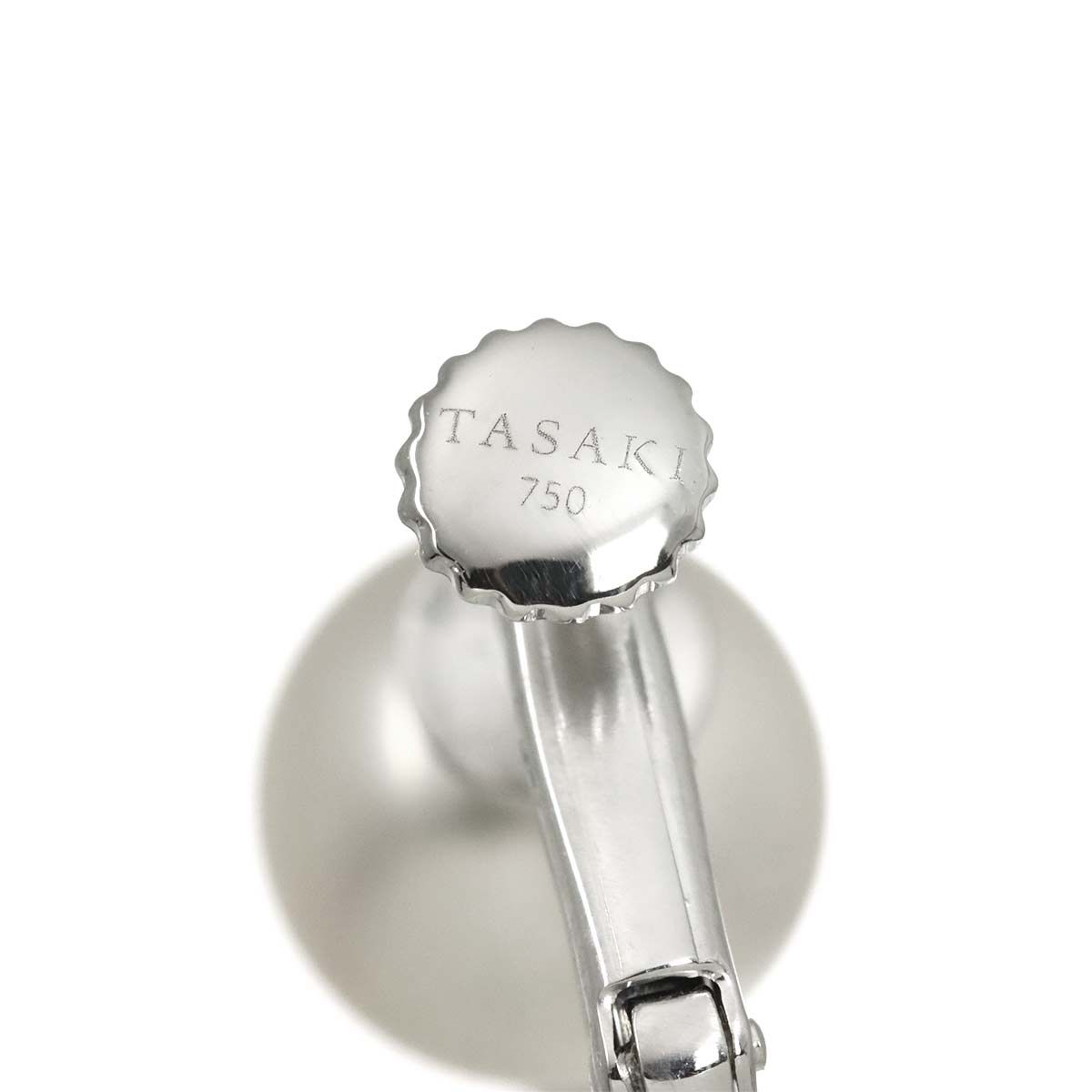 タサキ TASAKI アコヤ真珠 8.2mm イヤリング K18 WG ホワイトゴールド 