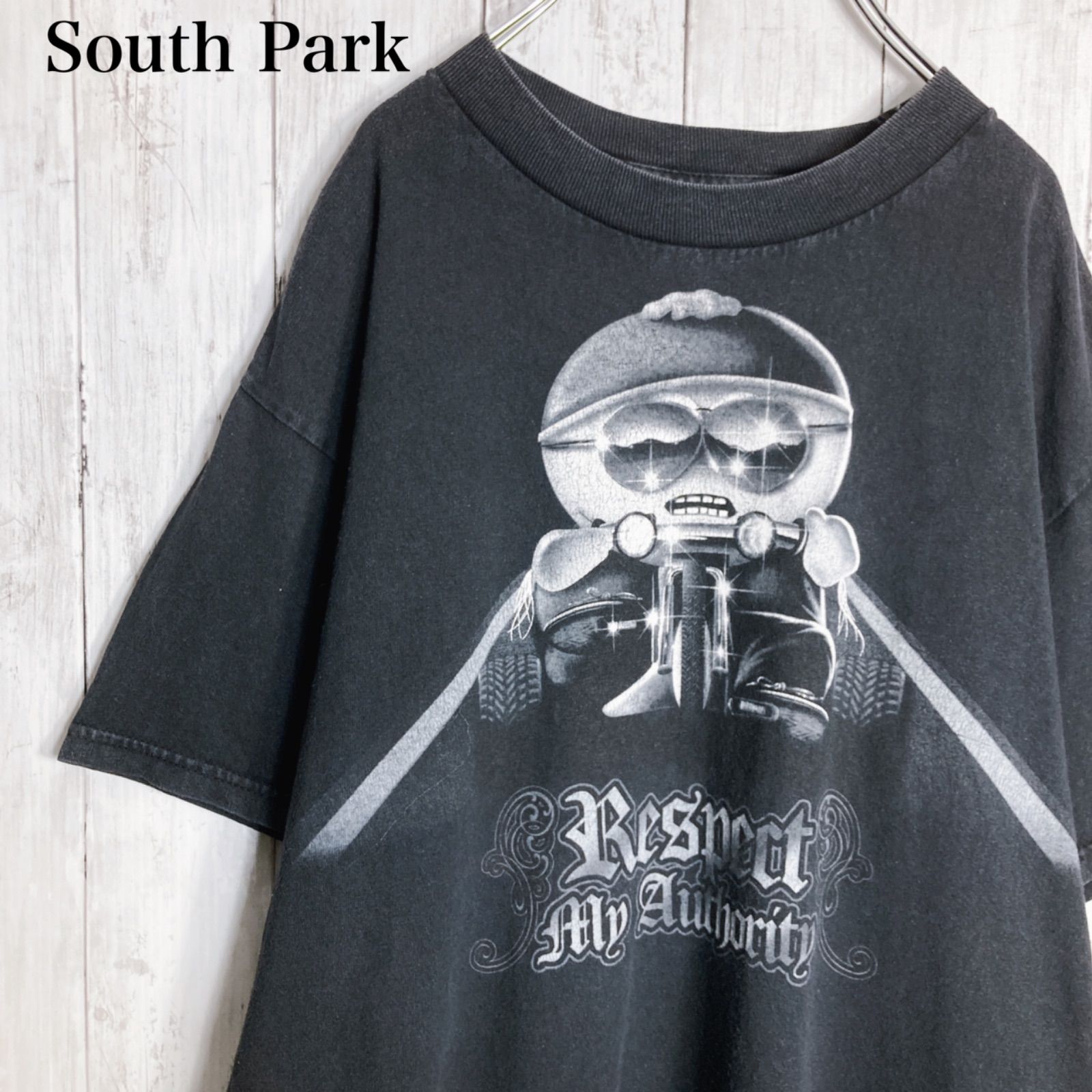 【お宝古着】00s Vintage 古着 ALSTYLE サウスパーク South Park スミクロ バイク 半袖Tシャツ #1