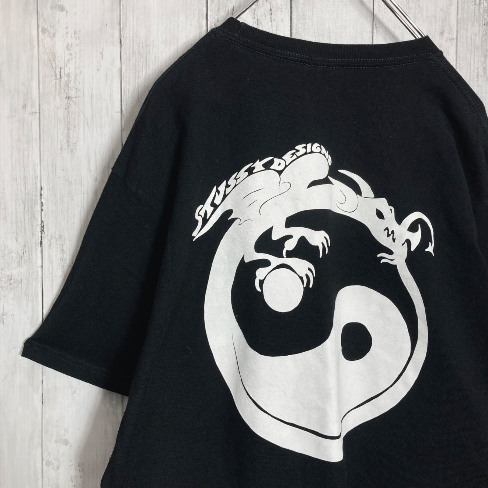 【入手困難】古着 ステューシー STUSSY 陰陽 ドラゴンボール バックプリント 半袖Tシャツ #2290