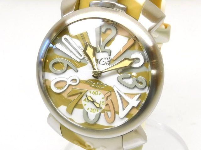 【ガガミラノ】カモフラージュ柄 手巻きアナログ時計 GAGA MILANO ガガミラノ 時計 手巻き カモフラ