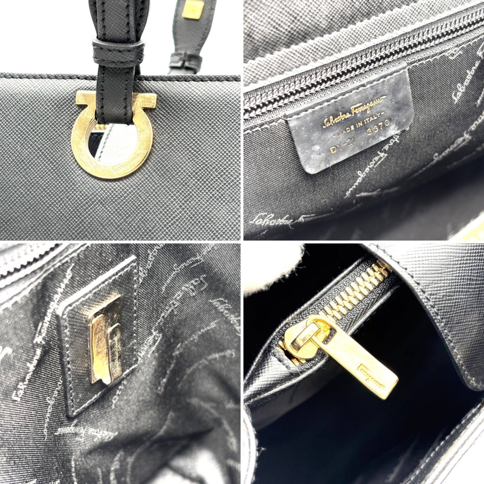 美品 Salvatore Ferragamo サルヴァトーレ フェラガモ ガンチーニ