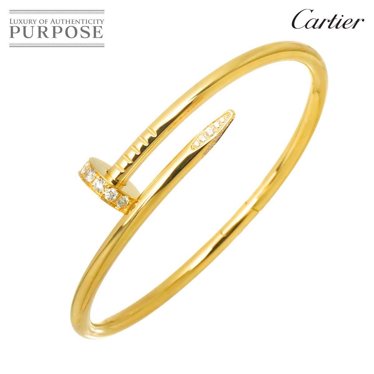 Cartier ジュストアンクル　YGブレスレット 証明書付き カルティエ Cartier ジュストアンクル #16 ダイヤ ブレスレット K18 YG