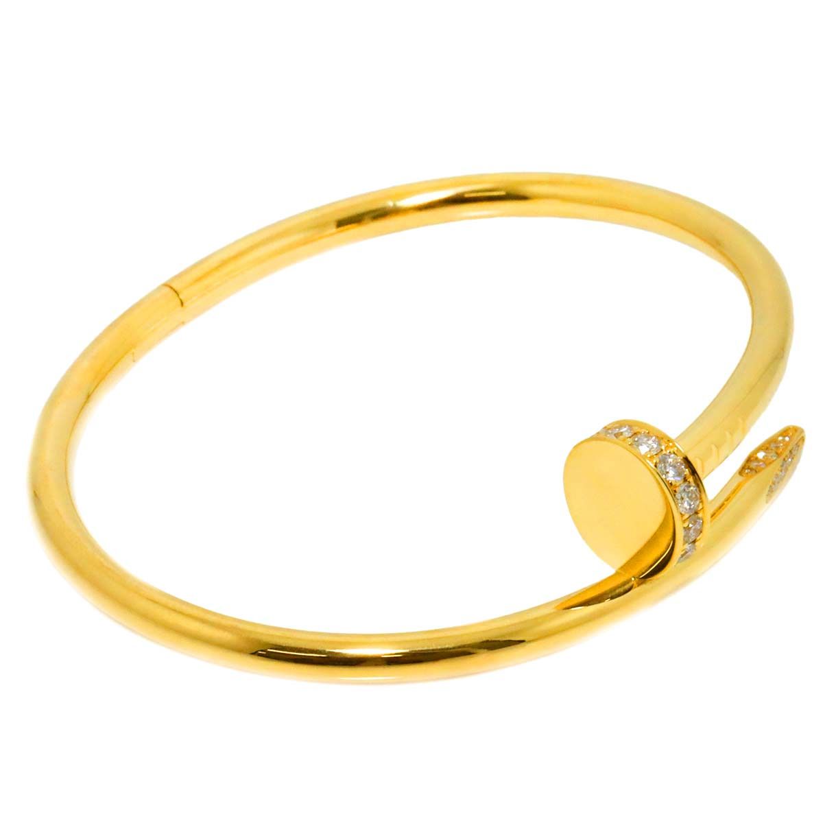カルティエ Cartier ジュストアンクル #16 ダイヤ ブレスレット K18 YG 