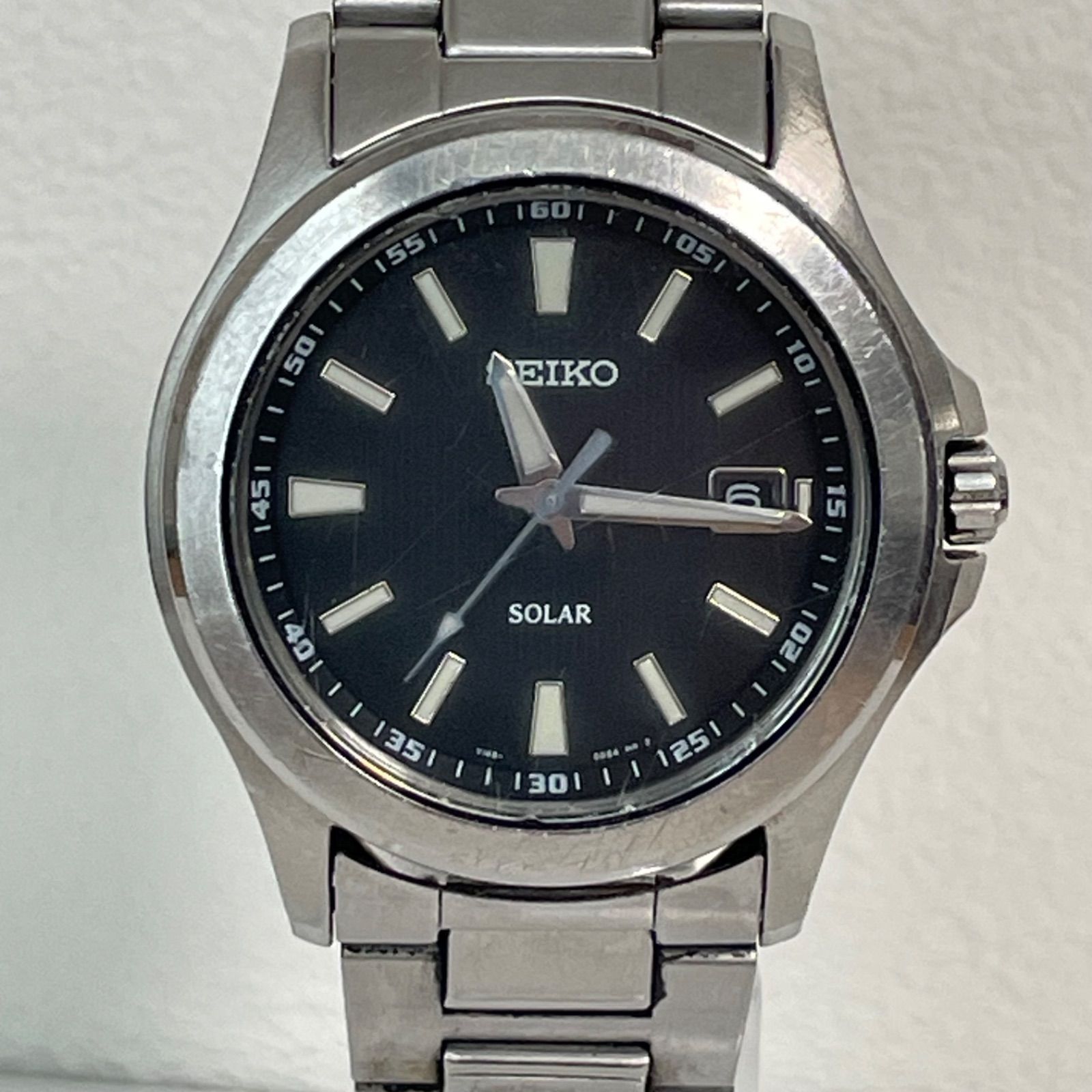 電子交換不要 SEIKO セイコー ソーラー V145-0BY0 10気圧防水 稼働品 
