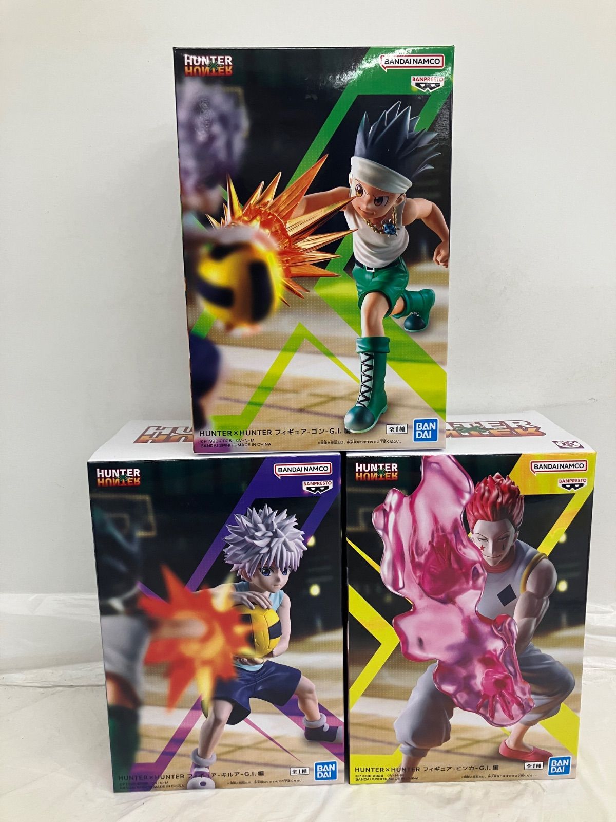 未開封 HUNTER×HUNTER フィギュア キルア ゴン ヒソカ G.I.編 3個 