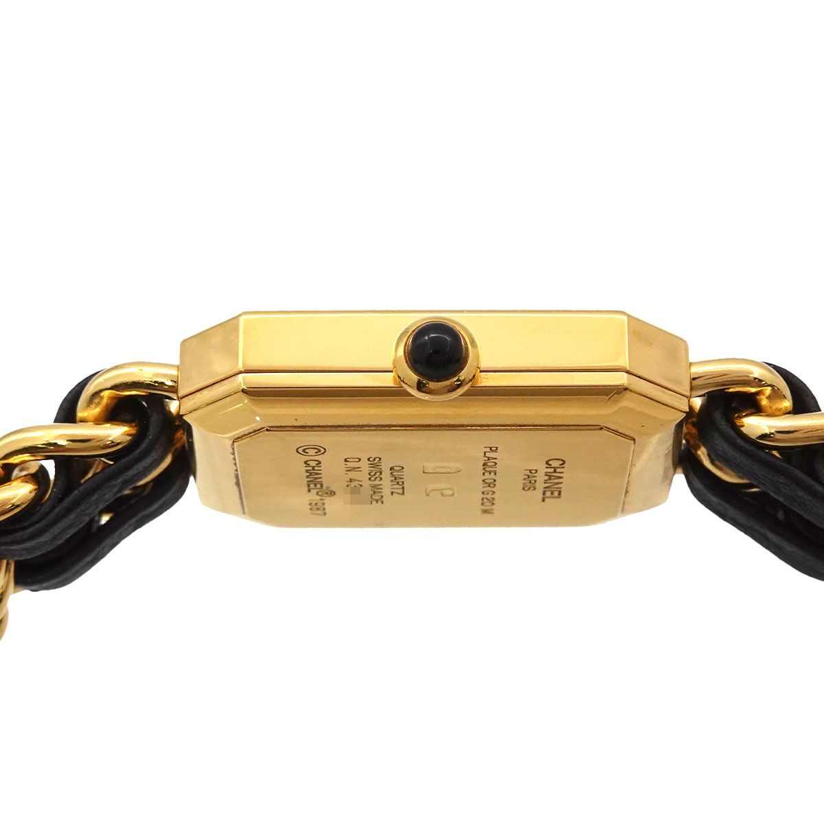シャネル CHANEL プルミエール Lサイズ H0001 ヴィンテージ レディース 腕時計 ブラック ゴールド ウォッチ Premiere 90321438 CHANEL プルミエール Lサイズ H0001 ヴィンテージ レディース 腕時計
