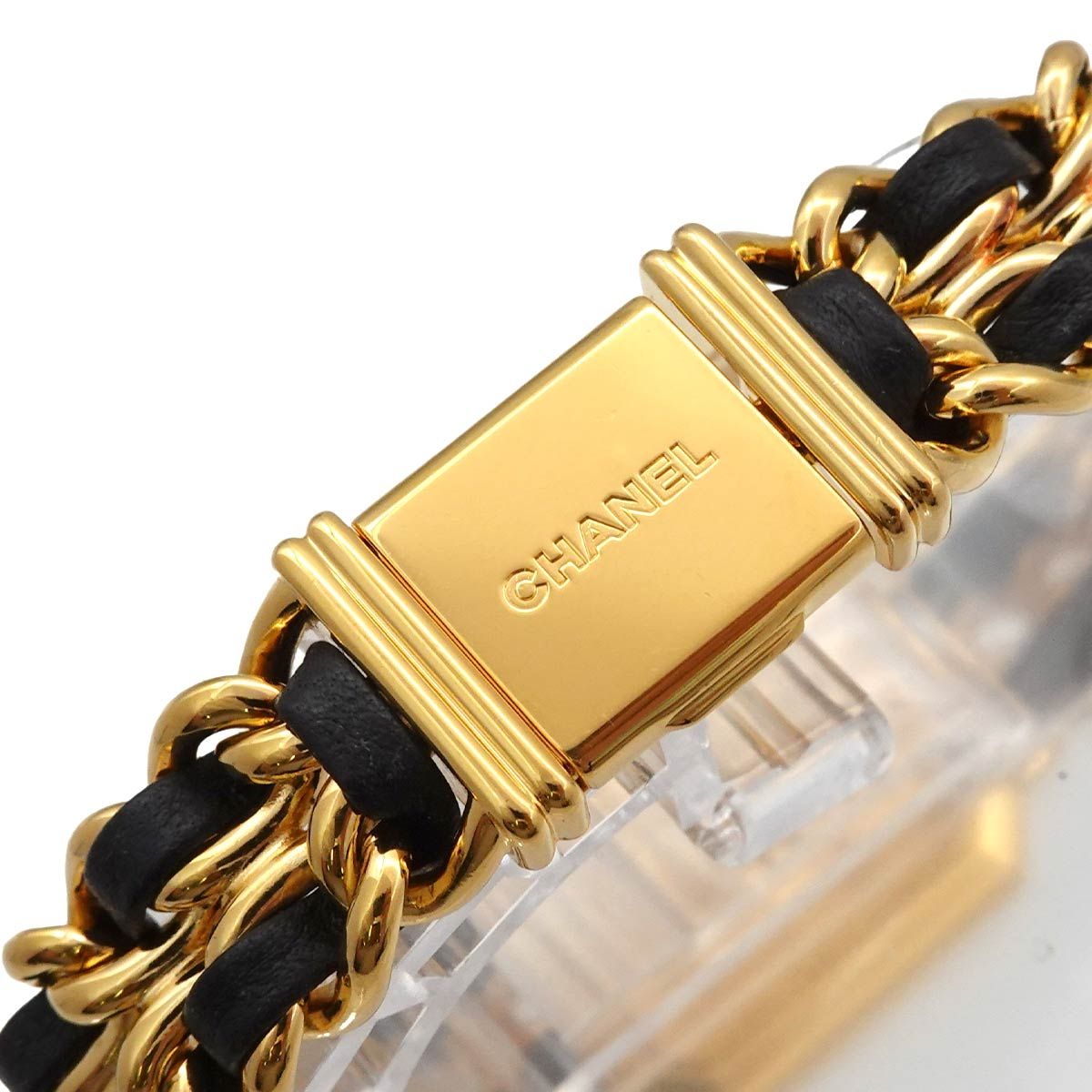 シャネル CHANEL プルミエール Lサイズ H0001 ヴィンテージ レディース 腕時計 ブラック ゴールド ウォッチ Premiere 90321438 シャネル CHANEL プルミエール Lサイズ H0001 ヴィンテージ レディース