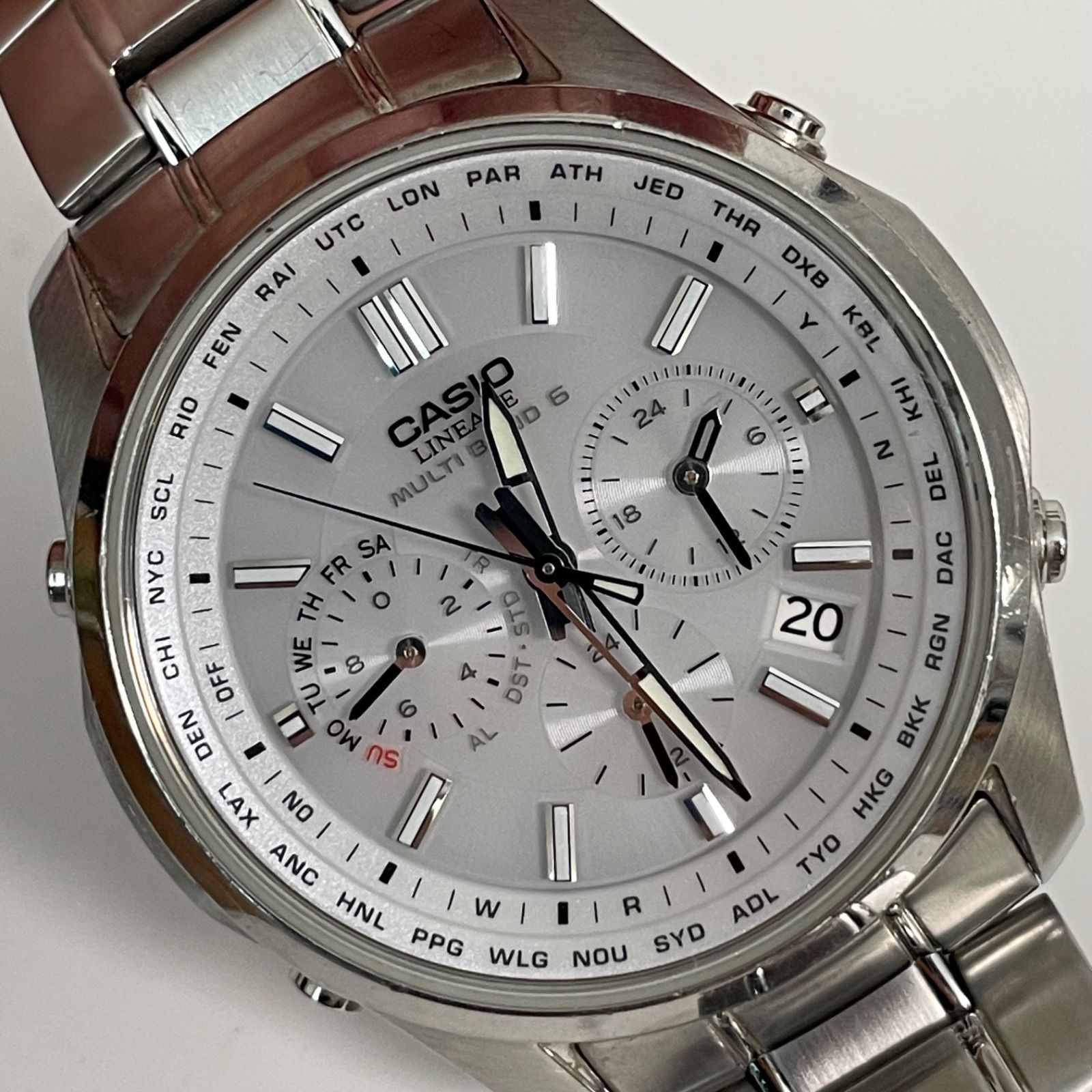 美品】カシオ リニエージ 電波ソーラー LIW-M610 クロノグラフ LINEAGE 