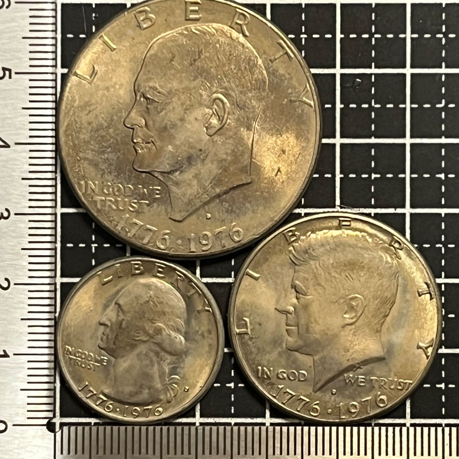 古銭まとめ】アメリカ合衆国 建国200周年記念貨 3枚セット 1776-1976年