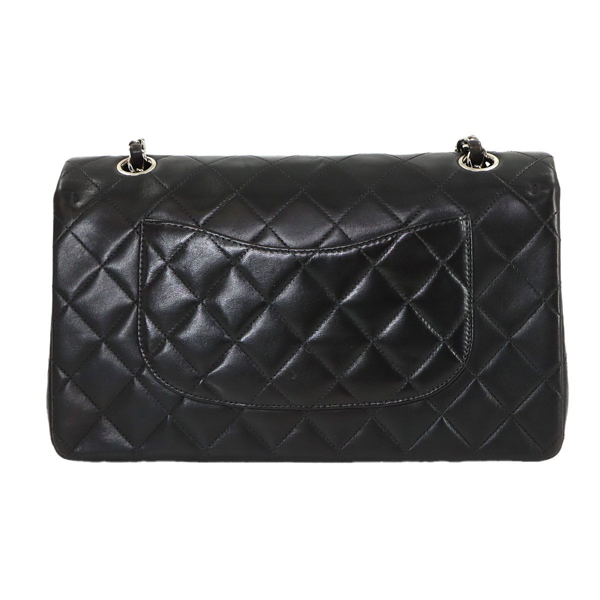 新品同様 シャネル CHANEL マトラッセ 25 チェーン ショルダー バッグ ラムスキン ブラック A01112 シルバー 金具 ヴィンテージ 90322587 新品同様 シャネル CHANEL マトラッセ 25 チェーン ショルダー バッグ