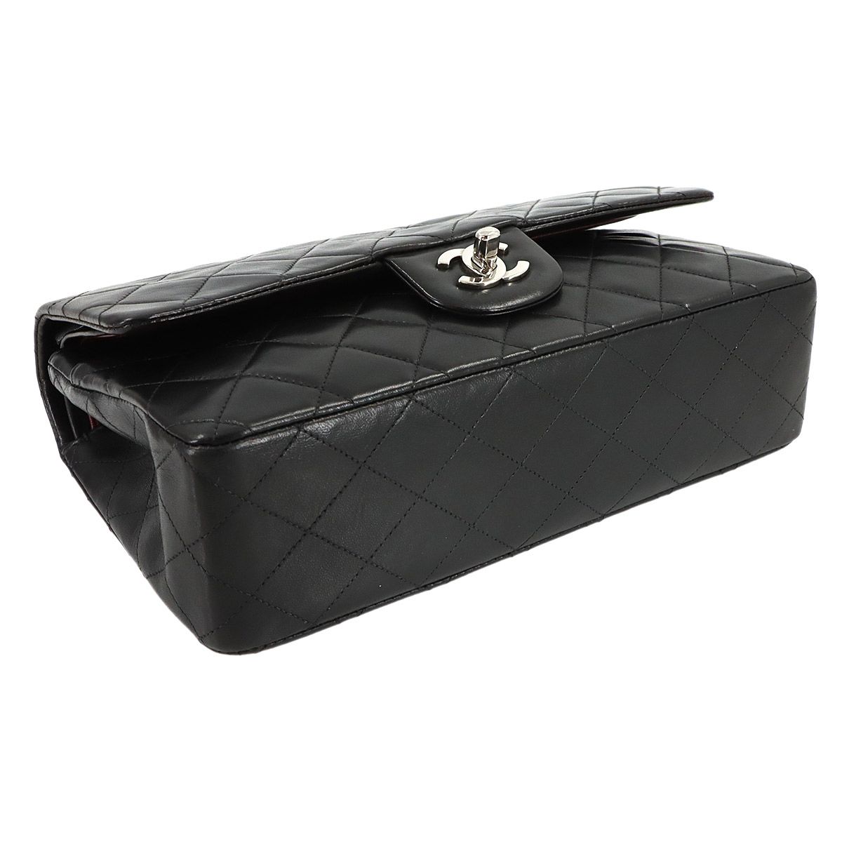 新品同様 シャネル CHANEL マトラッセ 25 チェーン ショルダー バッグ ラムスキン ブラック A01112 シルバー 金具 ヴィンテージ 90322587 新品同様 シャネル CHANEL マトラッセ 25 チェーン ショルダー バッグ