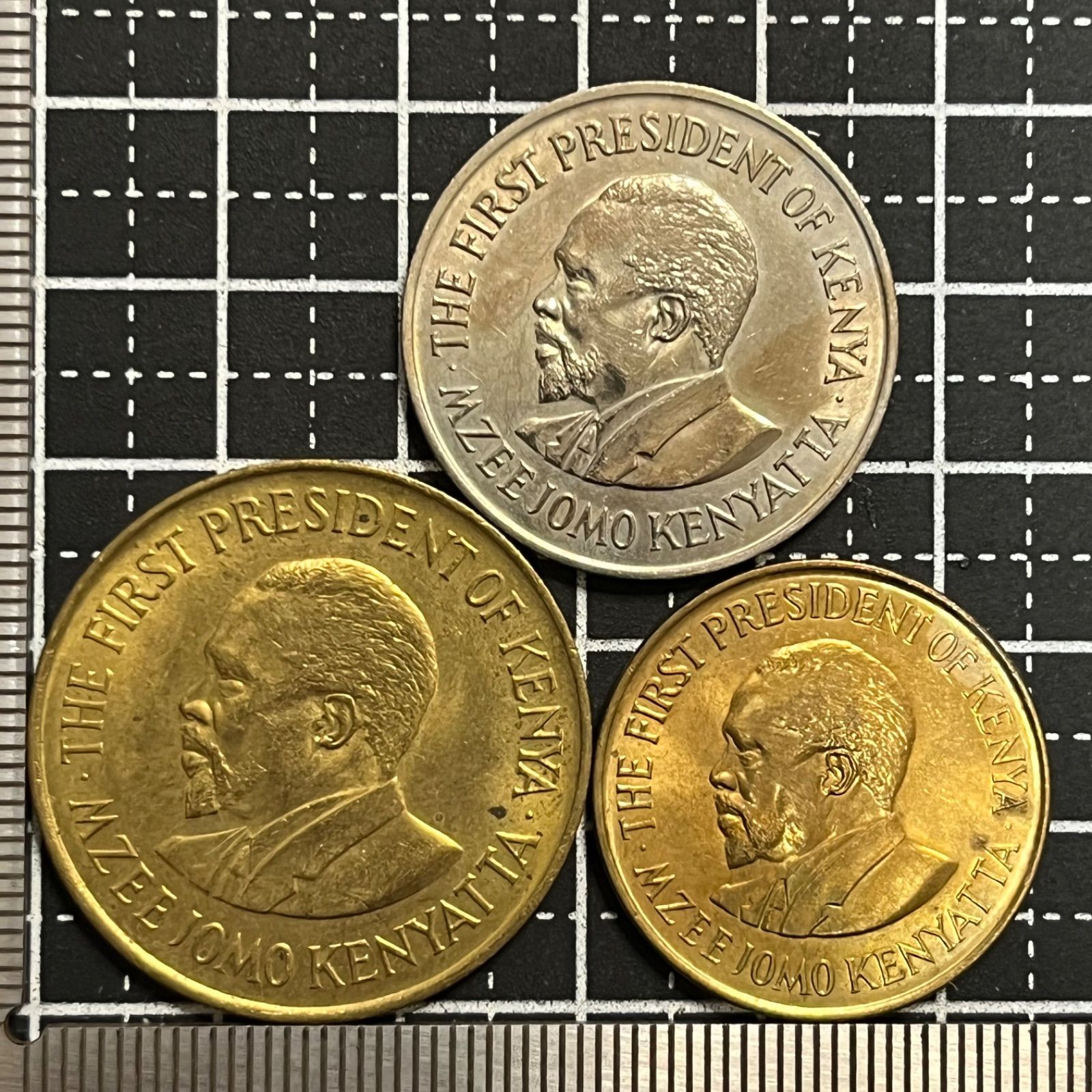 古銭まとめ】ケニア共和国 旧硬貨 3枚セット 1シリング＋10セント＋5 