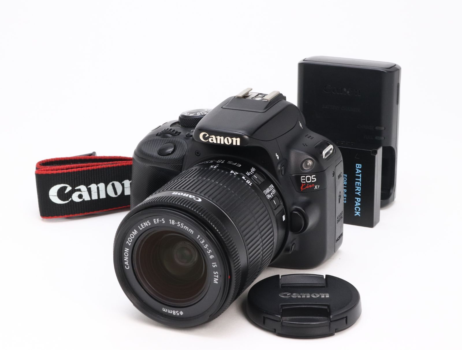カメラ、光学機器 【動作確認済】Canon EOS Kiss X7 EF-S 18-55mm F3.5-